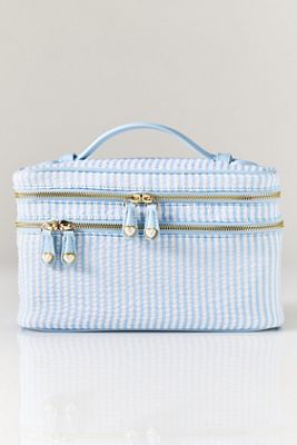 Stoney Clover Lane Seersucker Double Zip Cosmetic Bag