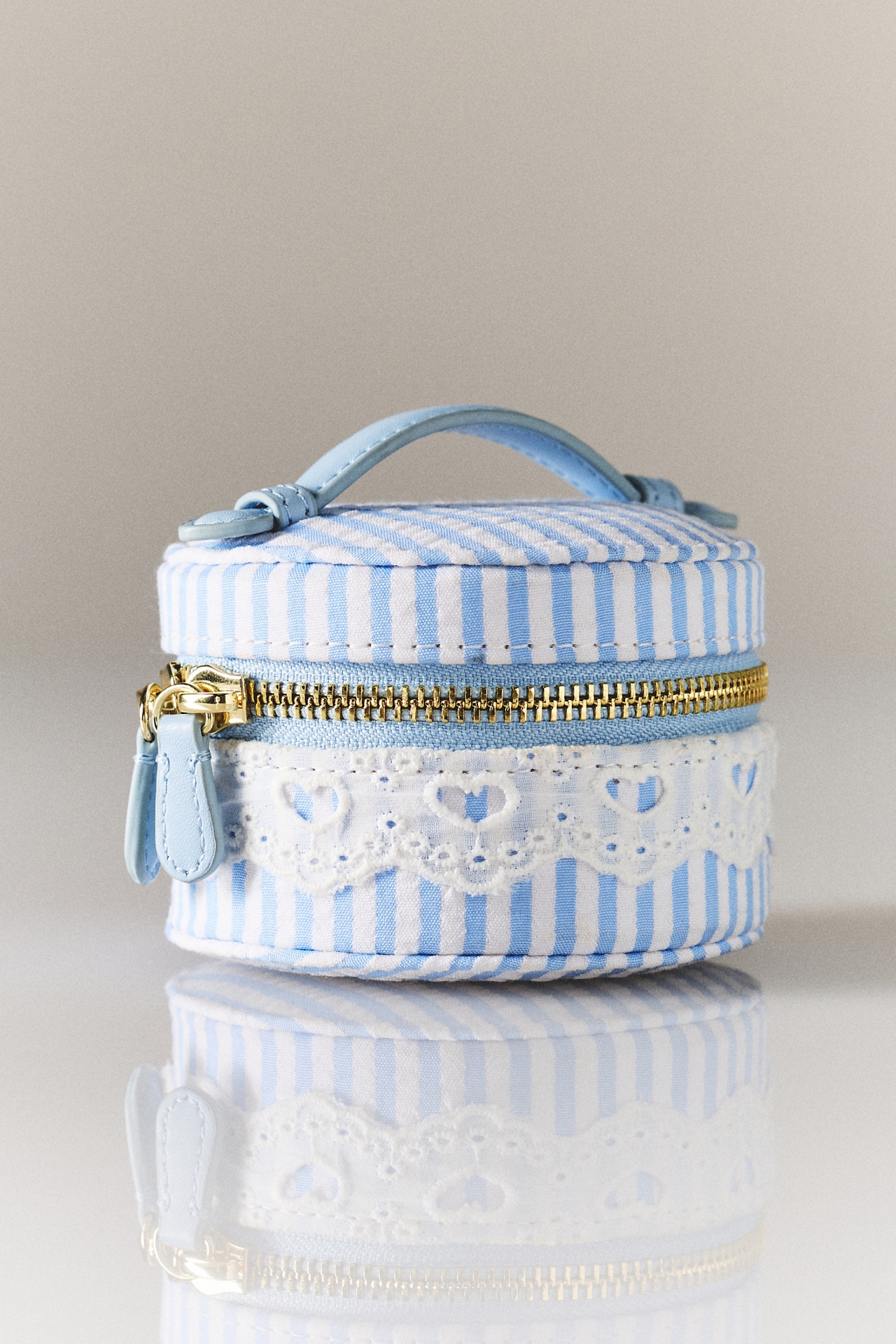 Stoney Clover Lane Blue Seersucker Pill Case