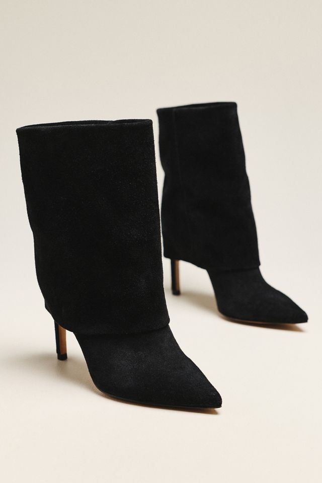 By Anthropologie Foldover Suede Ankle Boots #1