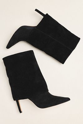 By Anthropologie Foldover Suede Ankle Boots