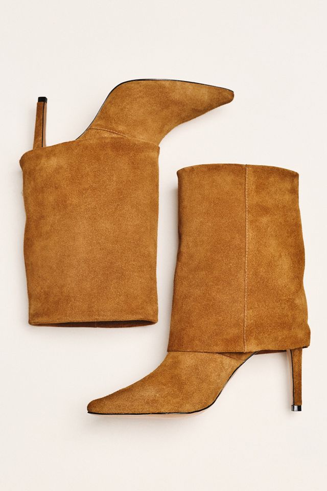 By Anthropologie Foldover Suede Ankle Boots #1