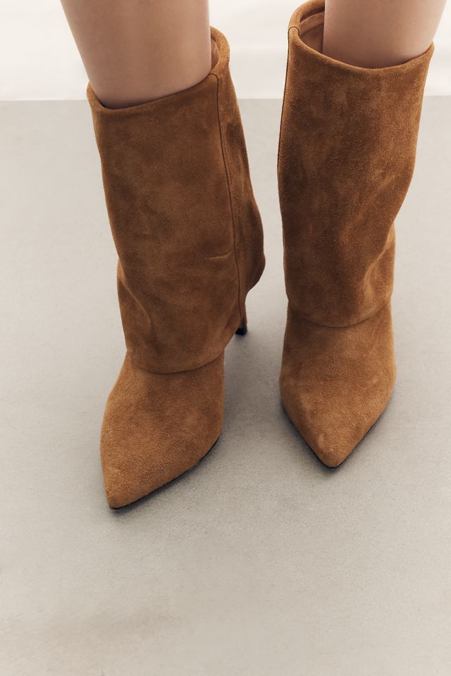 By Anthropologie Foldover Suede Ankle Boots #4