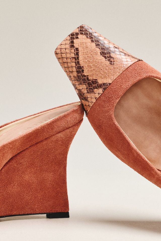 Maeve Leather Toe Cap Wedge Mules #2