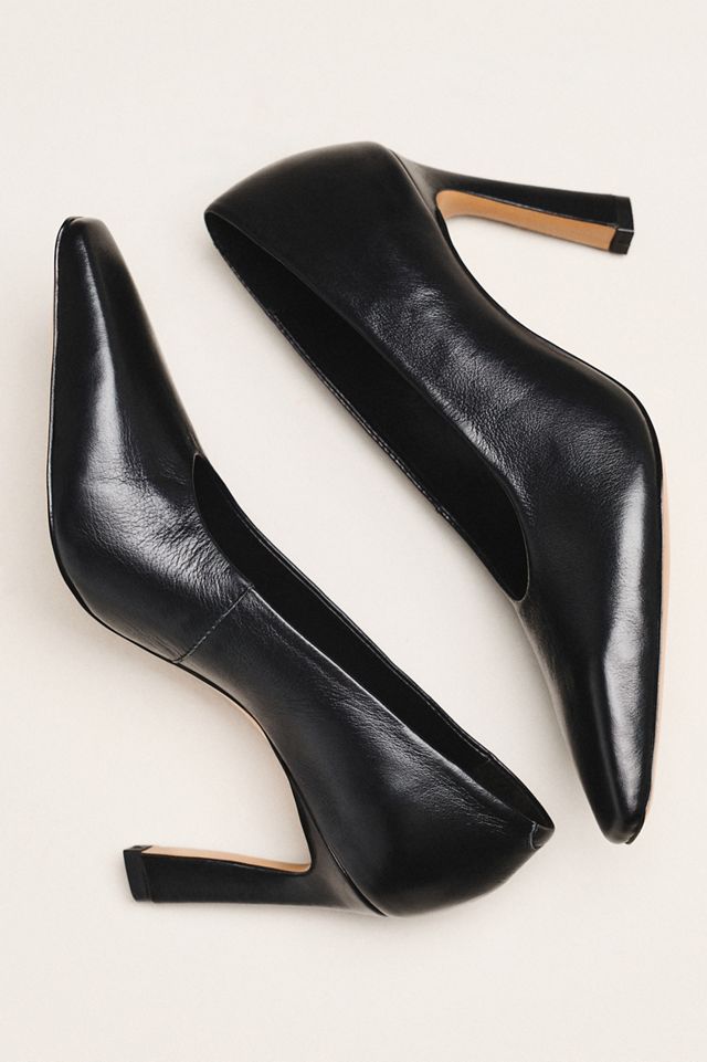 By Anthropologie Square-Toe Leather Pumps #1