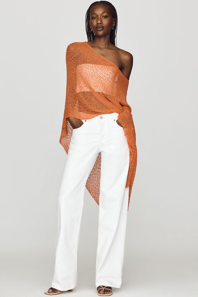 By Anthropologie Lightweight Shimmer Knit Poncho #3