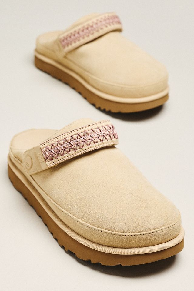 UGG® Goldenstar UGGbraid Back Strap Platform Clogs #1