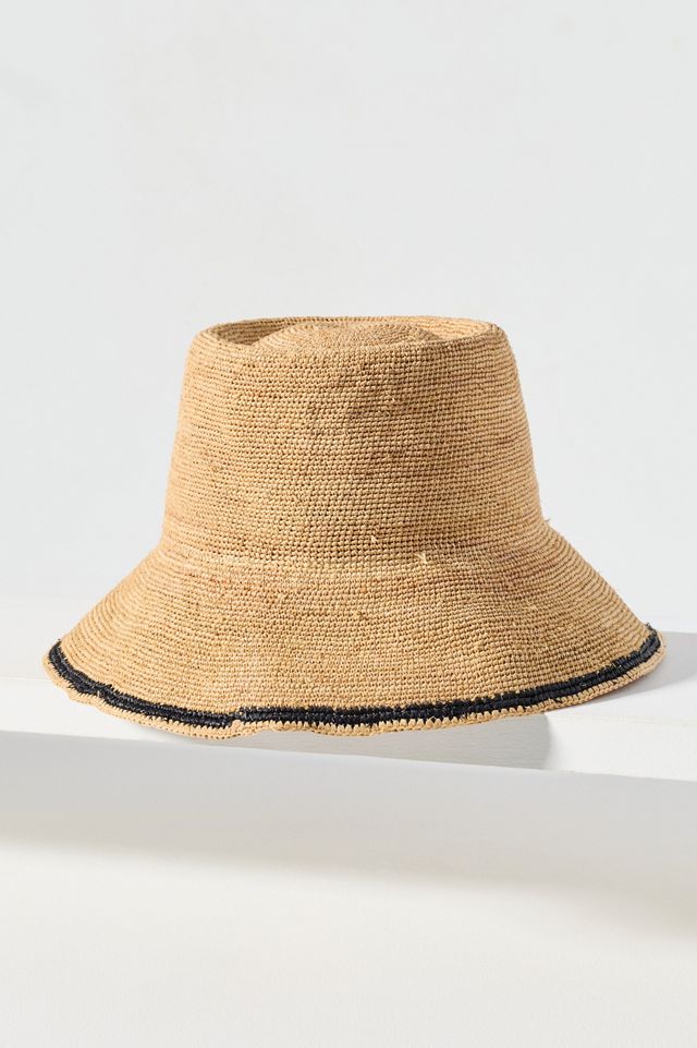 Hat Attack Stripe Raffia Bucket Hat #2