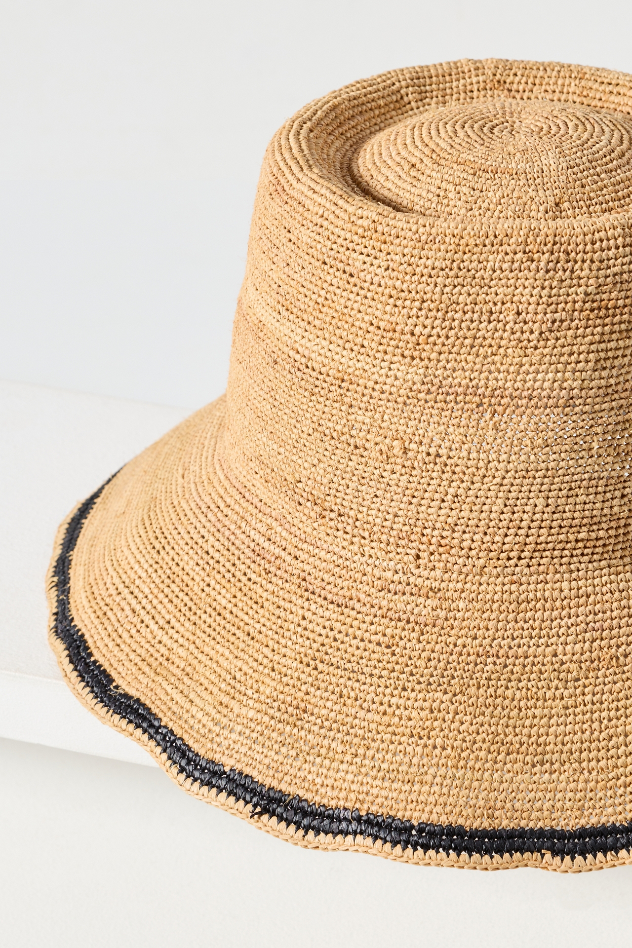 Hat Attack Stripe Raffia Bucket Hat