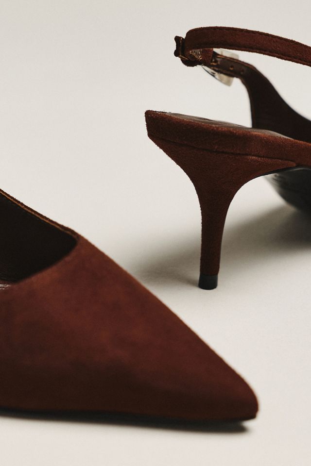 Black Suede Studio Branca 65 Kitten Heels #2