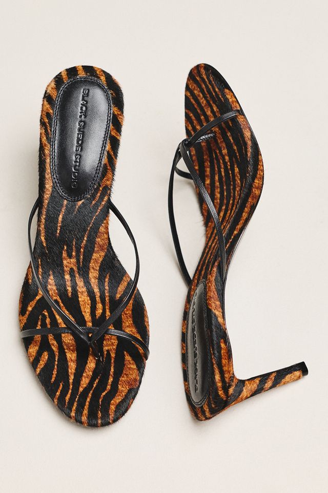 Black Suede Studio Jade 65 Strappy Mules #1