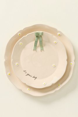Naetive Studio Stoneware Birthday Dessert Plate