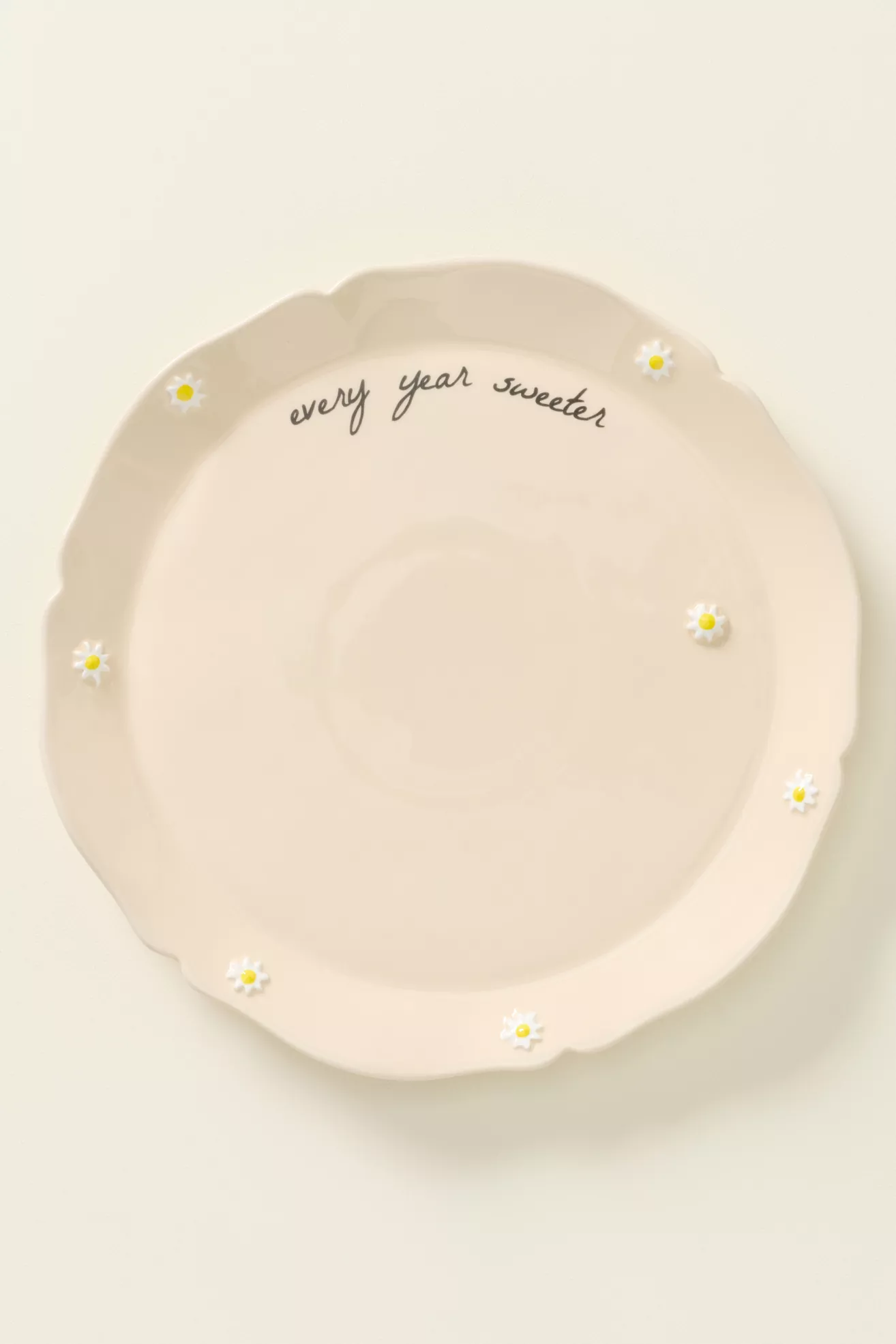 naetive Stoneware Birthday Cake Plate