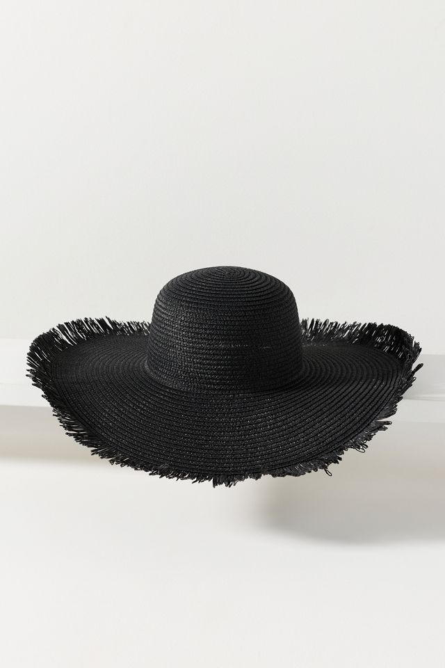 Lucky Zone Wide Brim Frayed Sun Hat #1