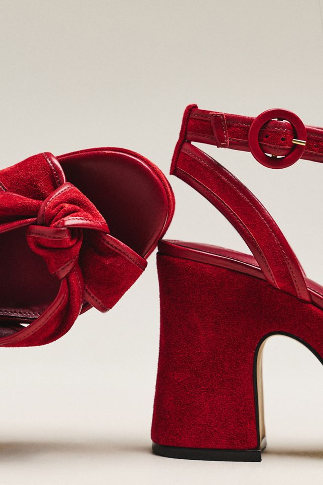 Maeve Knotted Suede Platform Sandals #2