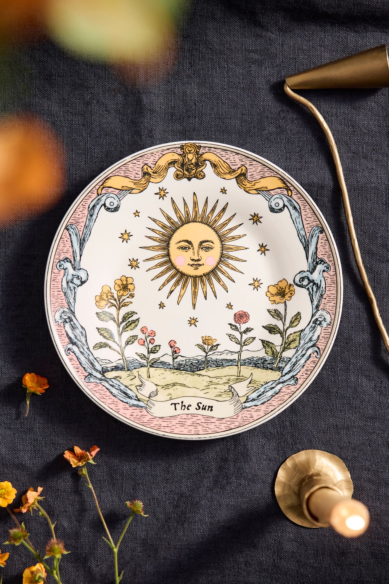 Tarot Stoneware Plate - The Sun, One Size