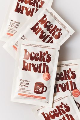 Beck's Broth Protein Instant Coffee Packs, Set of 5