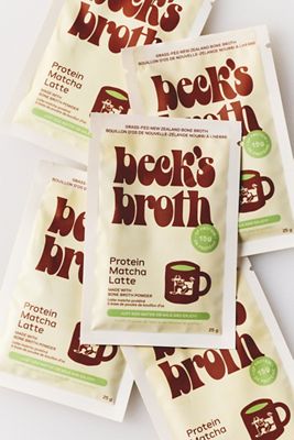Beck's Broth Protein Matcha Latte Packs, Set of 5
