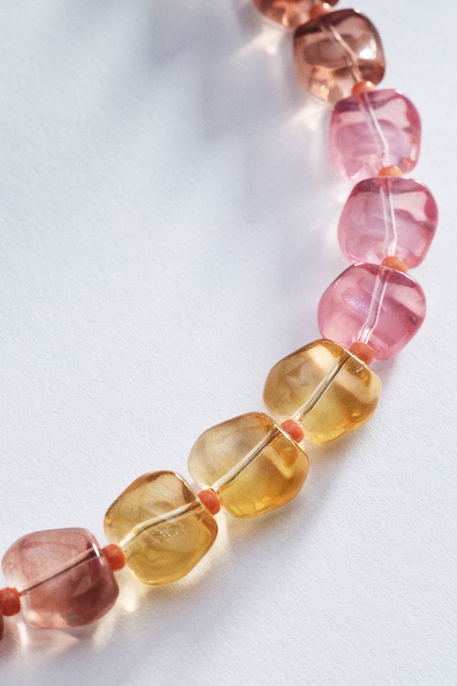 Multi-Color Resin Beaded Necklace #1