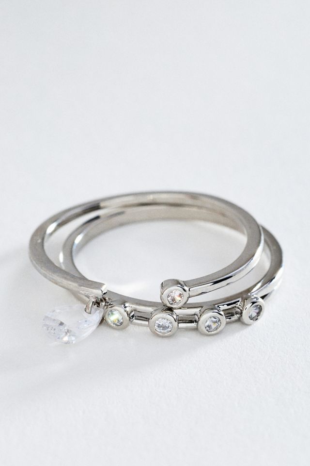 Stacked Adjustable Rings, Set of 2 #1