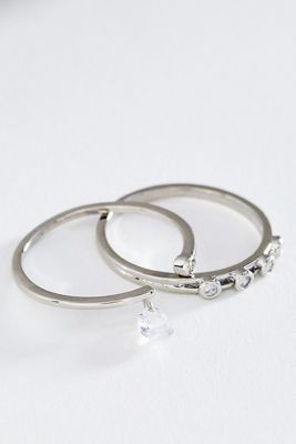 Stacked Adjustable Rings, Set of 2