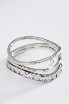 Stacked Wavy Rings, Set of 2