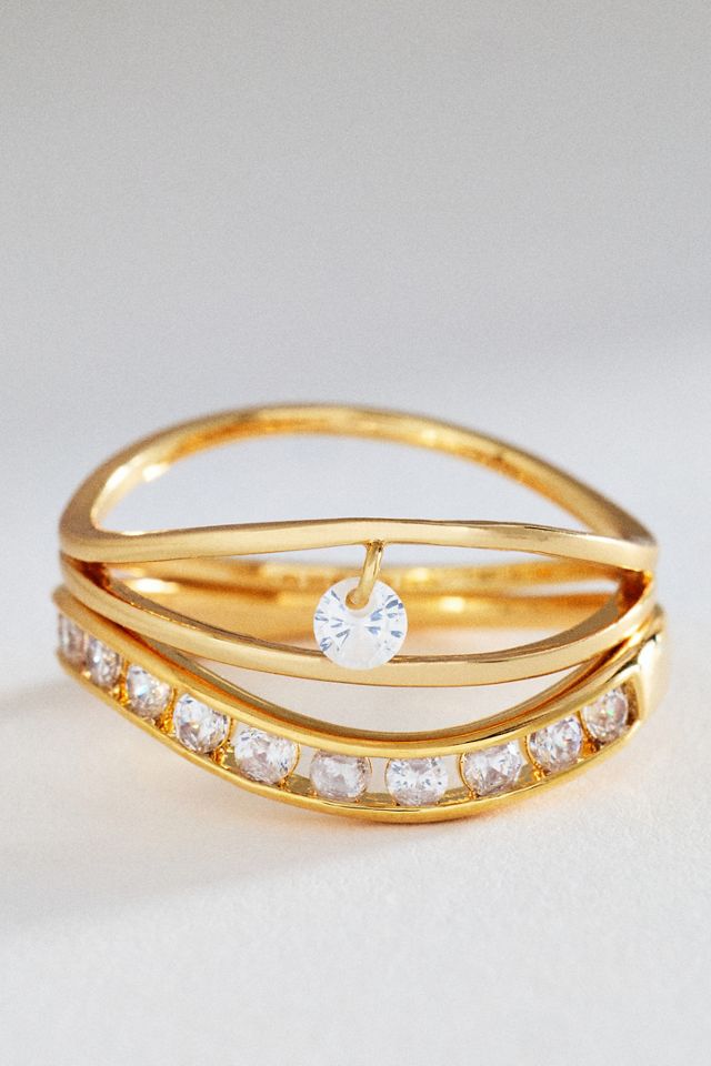 Stacked Wavy Rings, Set of 2 #1
