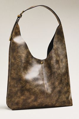 The Love Knot Burnished Buckle Slouchy Bag