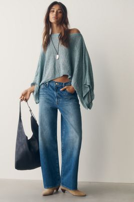 By Anthropologie Love Knot Burnished Buckle Slouchy Bag