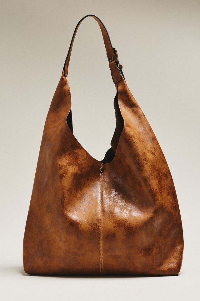 By Anthropologie Love Knot Burnished Buckle Slouchy Bag #1