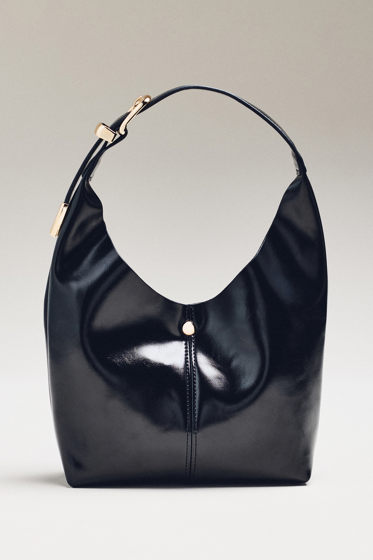 By Anthropologie Love Knot Burnished Buckle Mini Slouchy Bag