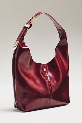 By Anthropologie Love Knot Burnished Buckle Mini Slouchy Bag
