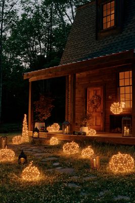 Illuminated Vine Pumpkin