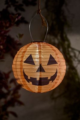 Jack-o’-Lantern Solar LED Globe Lantern