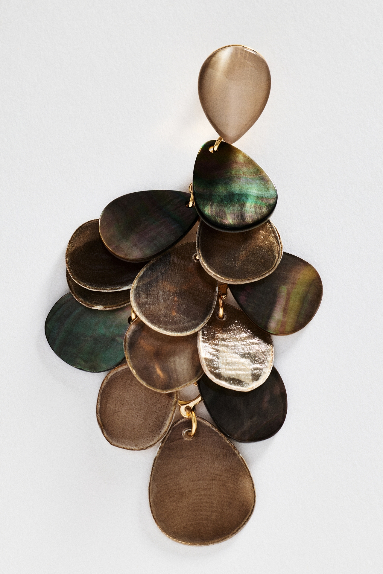Paillette Cluster Drop Earrings