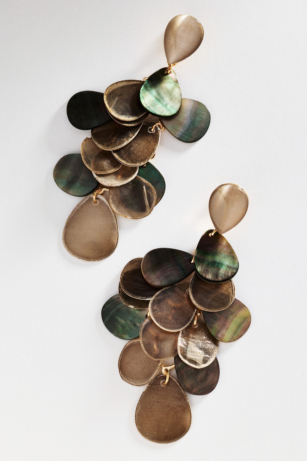 Paillette Cluster Drop Earrings