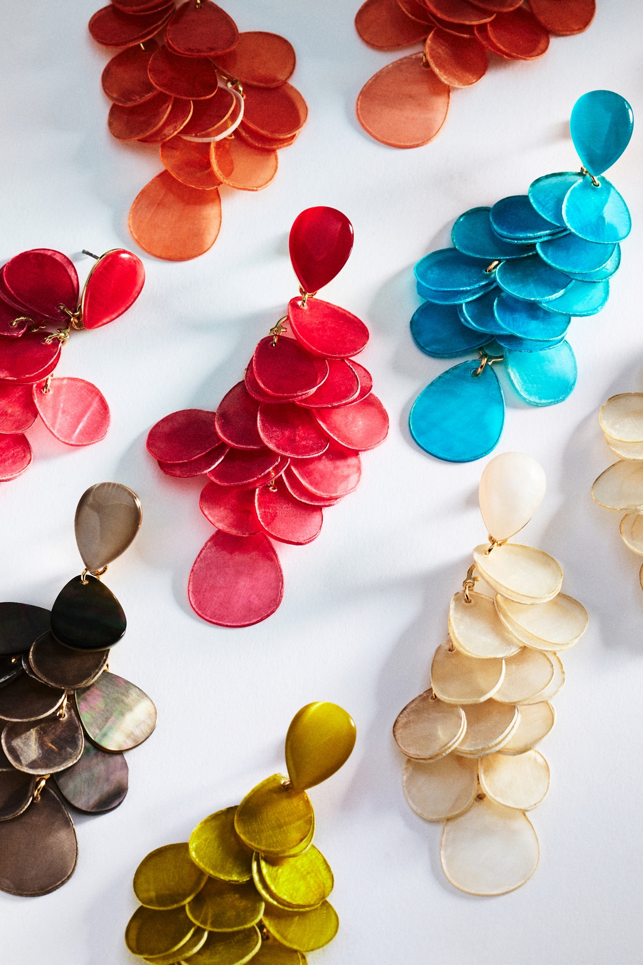 Paillette Cluster Drop Earrings