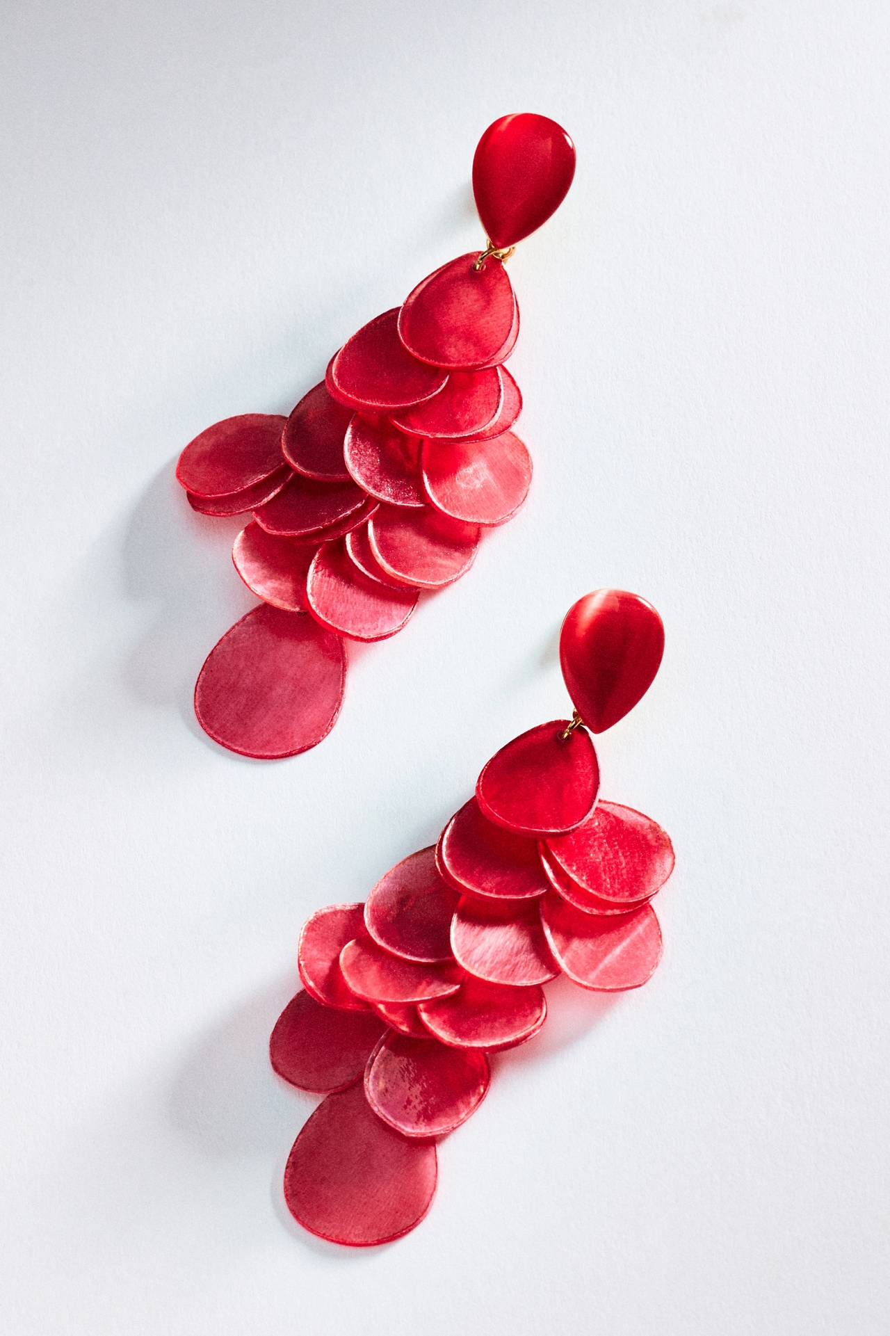 Paillette Cluster Drop Earrings