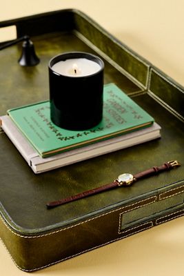Green Leather Tray