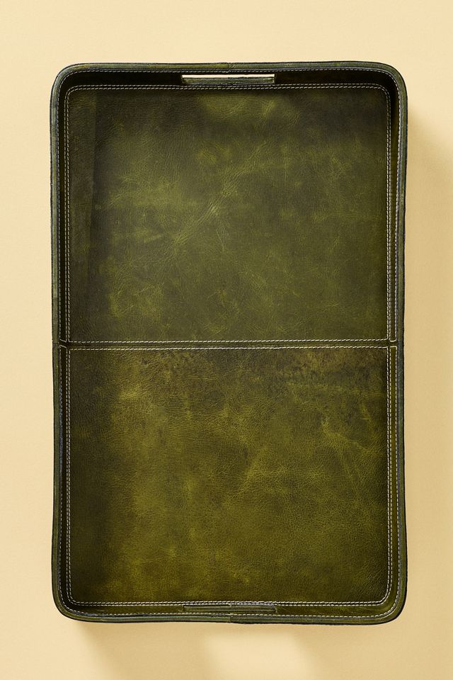 Green Leather Tray #1