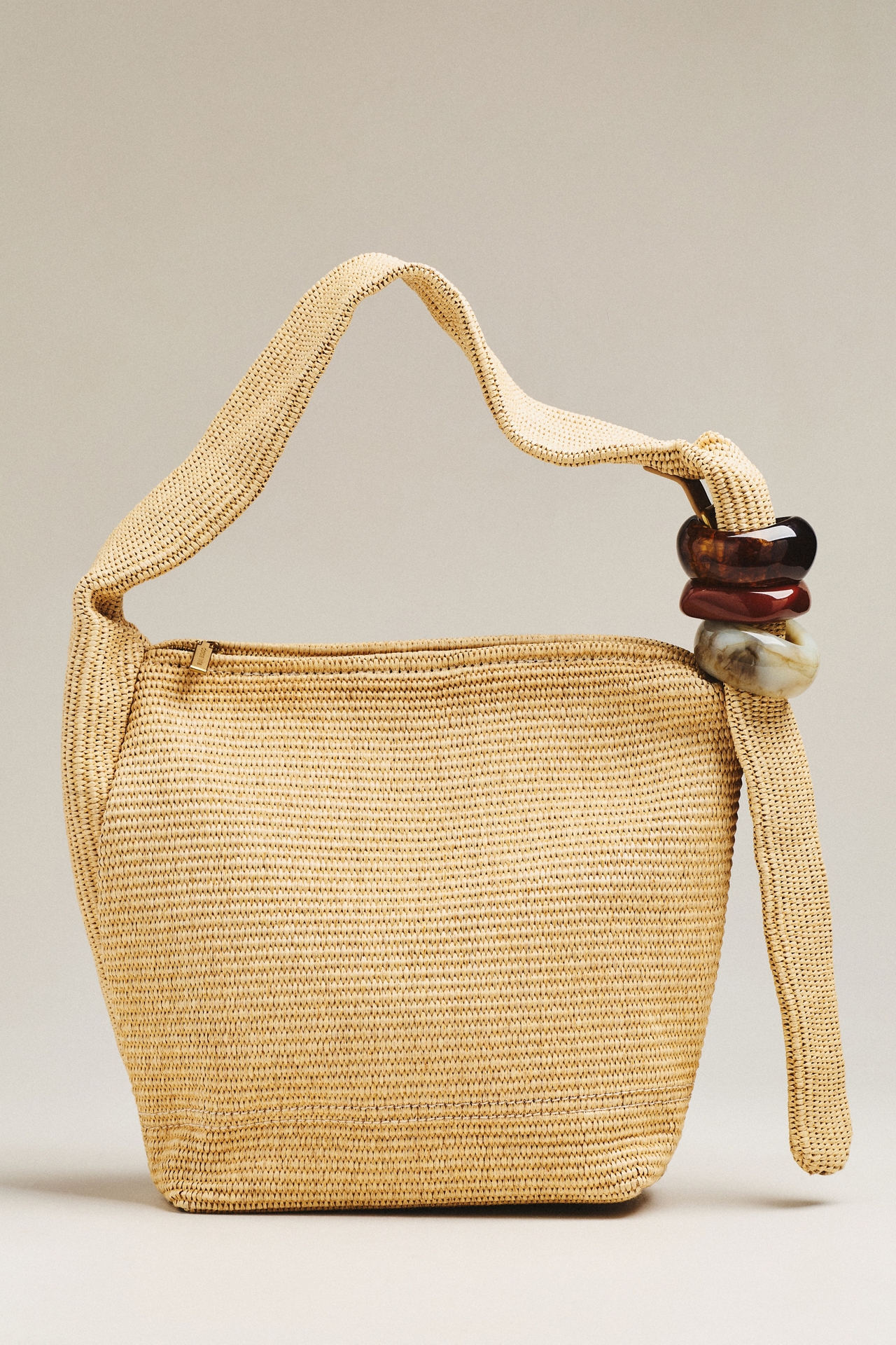 Dolce Vita Kalen Raffia Beaded Slouchy Bag
