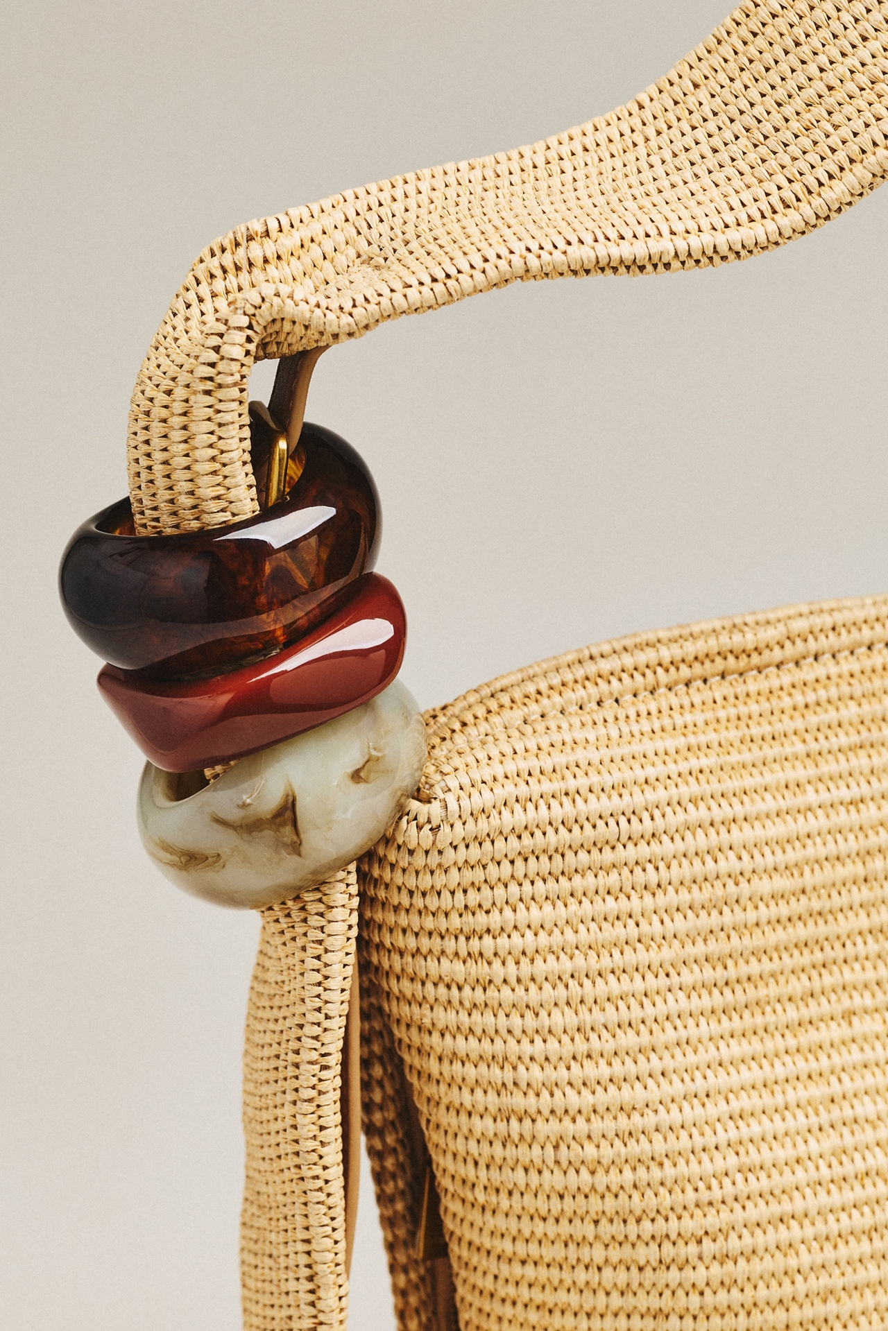 Dolce Vita Kalen Raffia Beaded Slouchy Bag