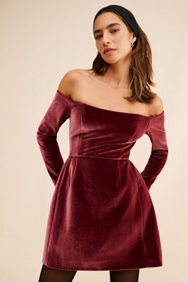 BHLDN Luella Strapless Side-Slit Stretch Velvet Maxi Dress | Anthropologie