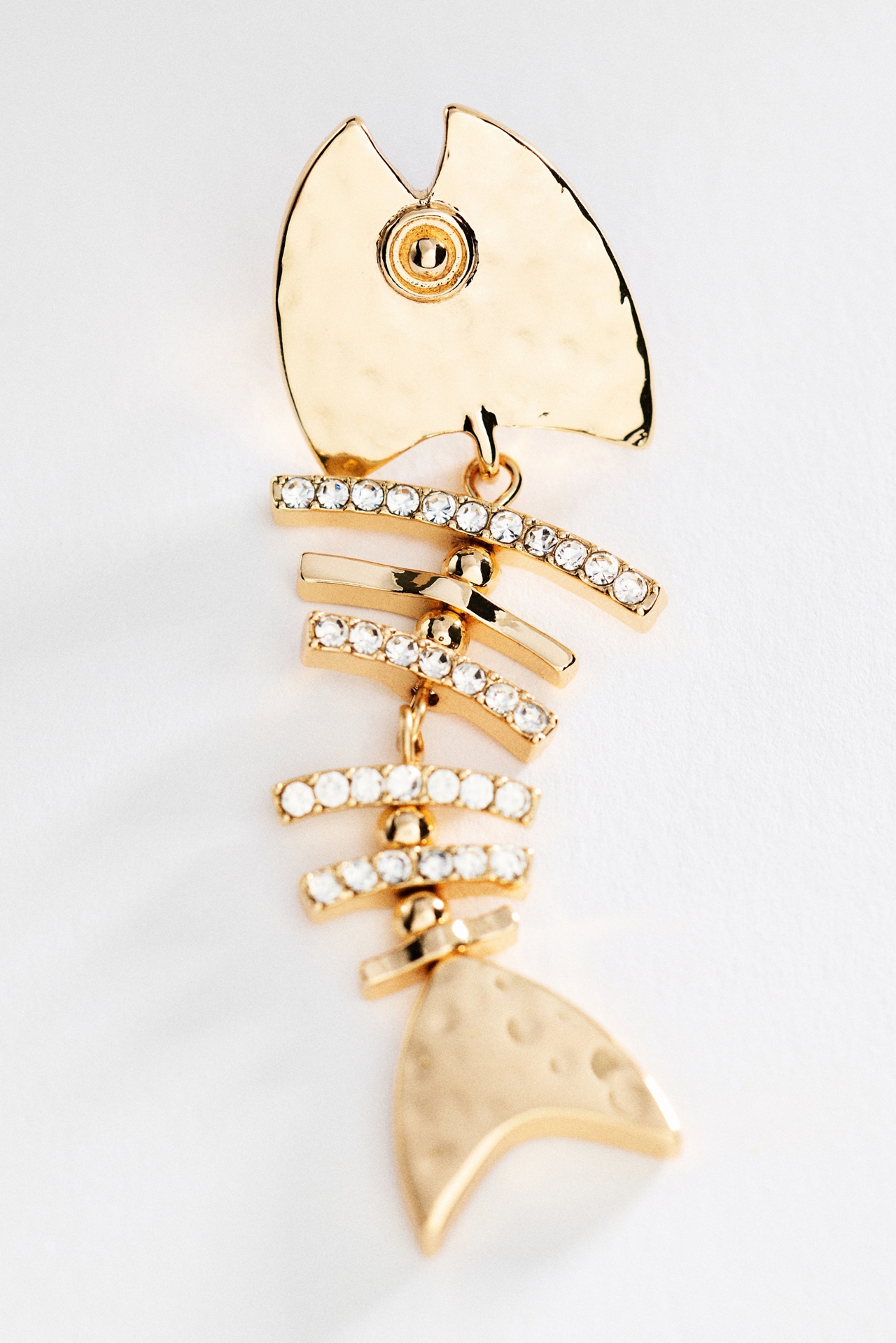 Metal Fish Drop Earrings