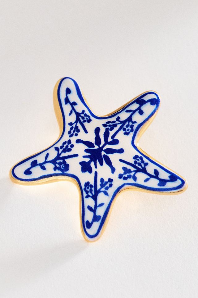 Ceramic Star Post Earrings #1