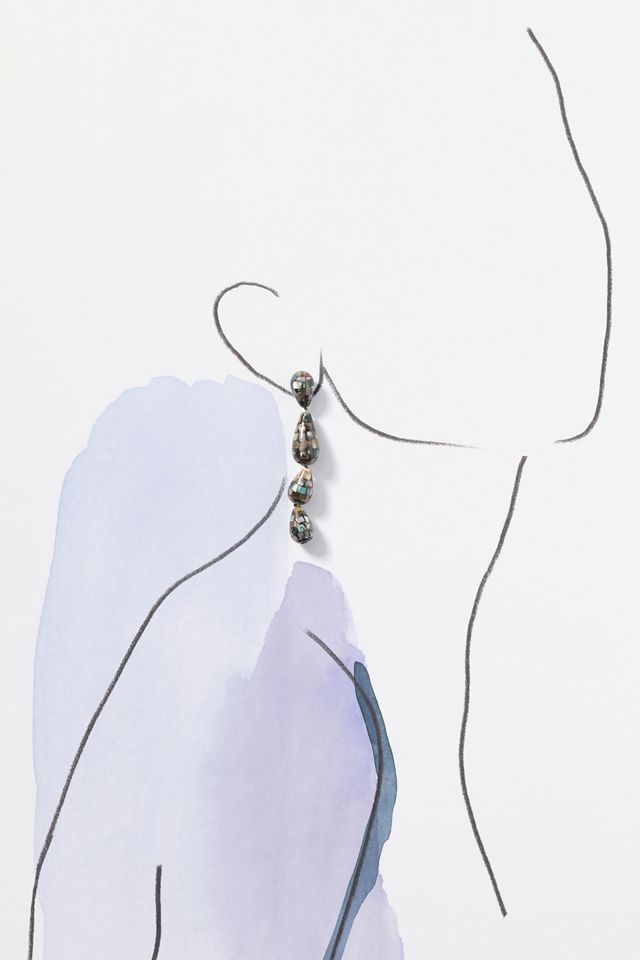 Disco Shell Drop Earrings #2