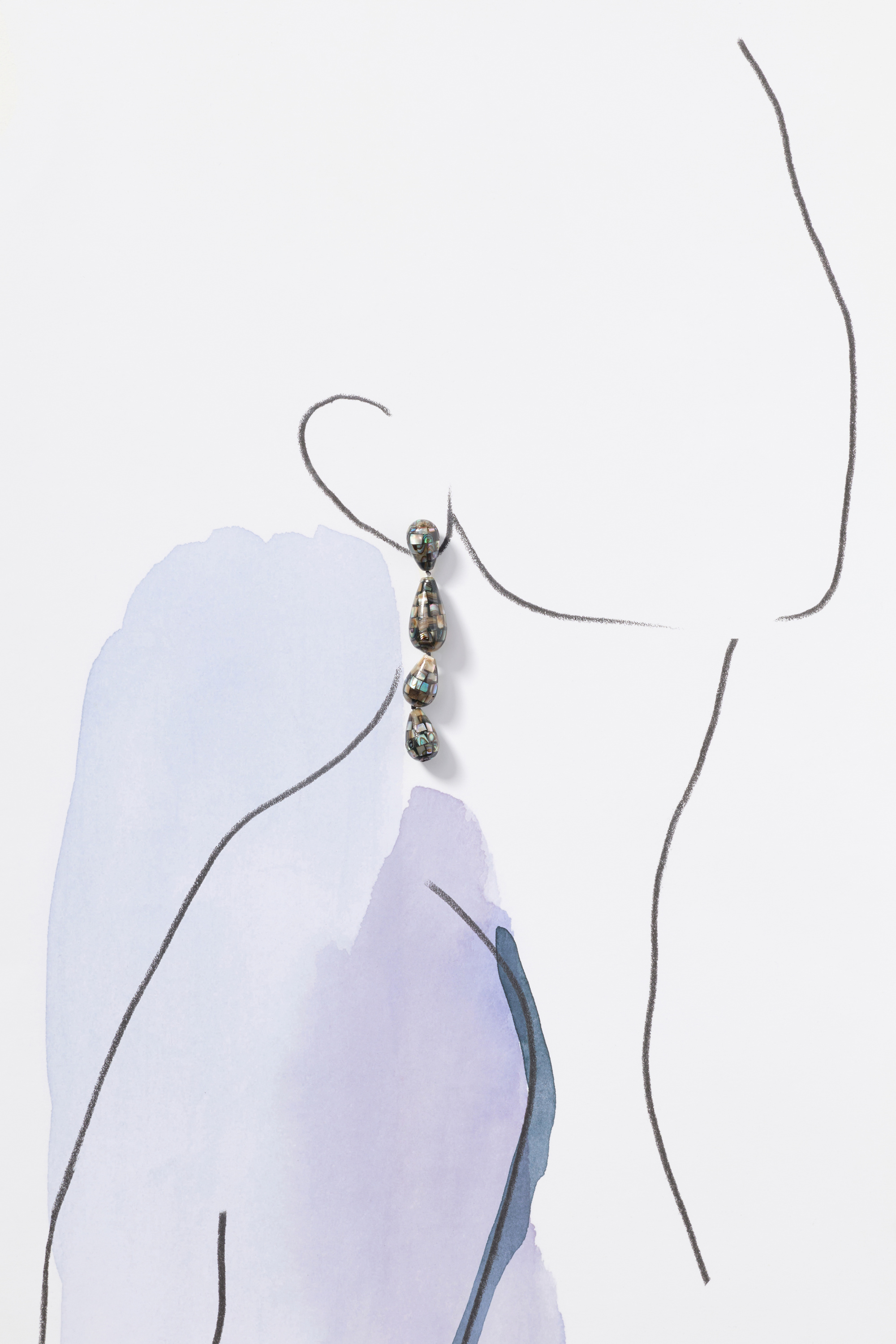 Disco Shell Drop Earrings — Image 3