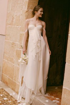 knee length dresses for ladies Jane Summers Adeline White Lace Midi Bridal Shower Dress & Wedding Rehearsal Dress 8 / White , Female , main image 0
