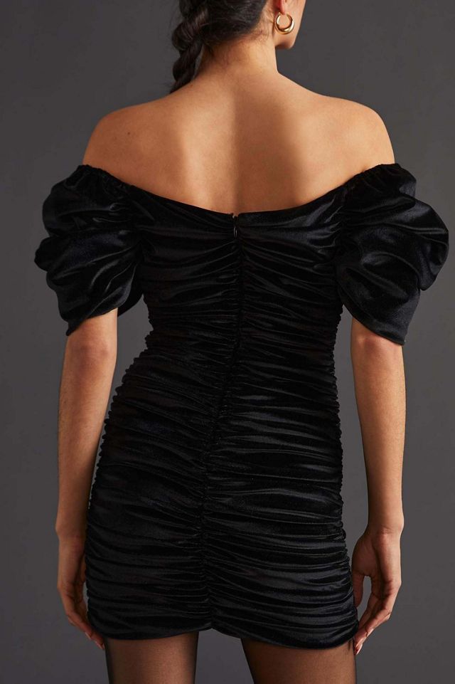 Hutch Ruched Puff-Sleeved Mini Dress #4