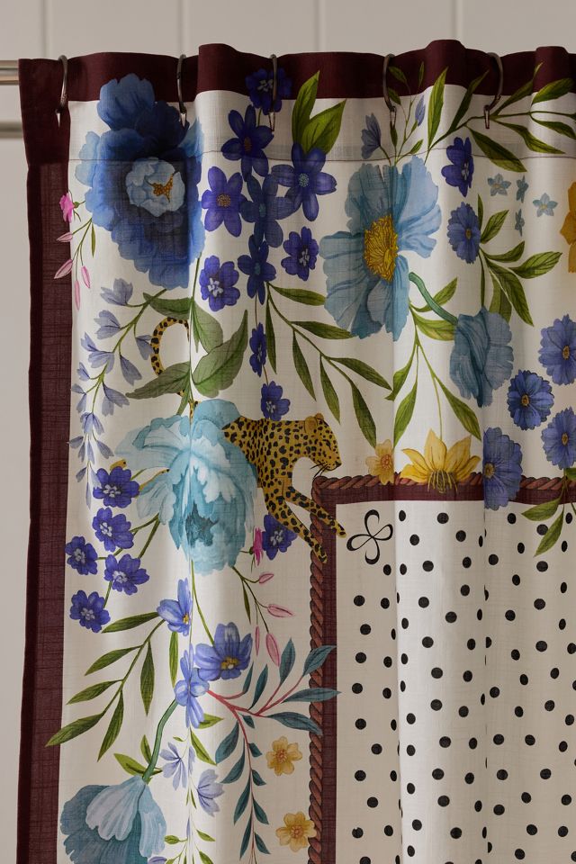 Maeve Scarf Cotton Printed Shower Curtain  #1