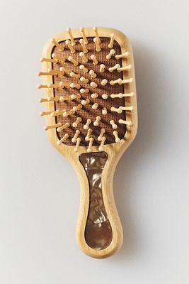 Wood Mini Paddle Brush